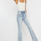 High Rise Acid Wash Flare Jeans