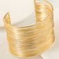 Gold Luxury Heavy Metal High Quality Open Wire Bracelet