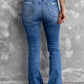 Blue Distressed Flare Jeans