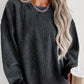 Round Neck Dropped Shoulder Sweatshirt