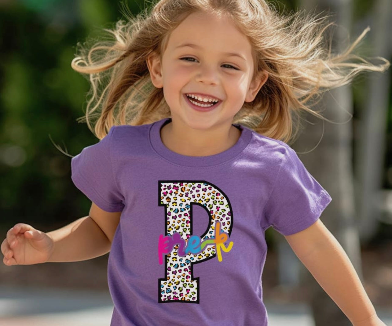 Girls Back To School Purple Tee