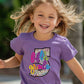 Girls Back To School Purple Tee