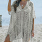 Openwork V-Neck Slit Cover Up