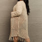 HEYSON Boho Chic Full Size Western Knit Fringe Cardigan