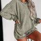 Round Neck Dropped Shoulder Sweatshirt