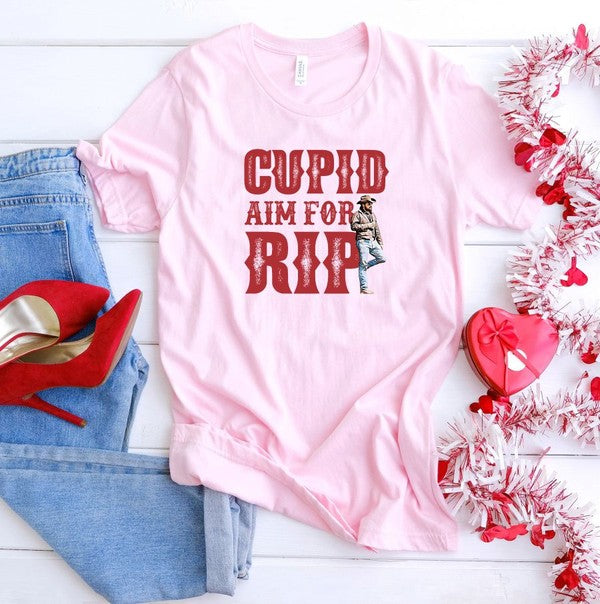 Cupid Aim For Rip Valentine Graphic Tee