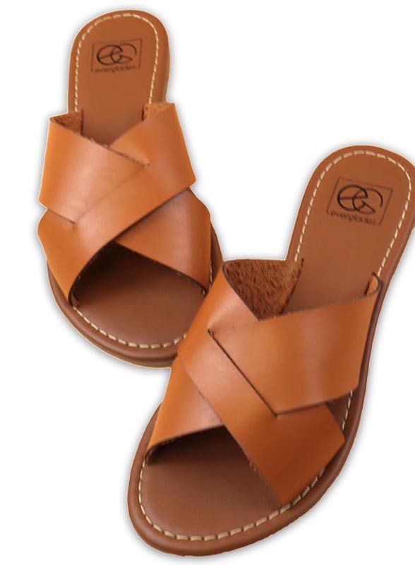 Cross band slide Sandal