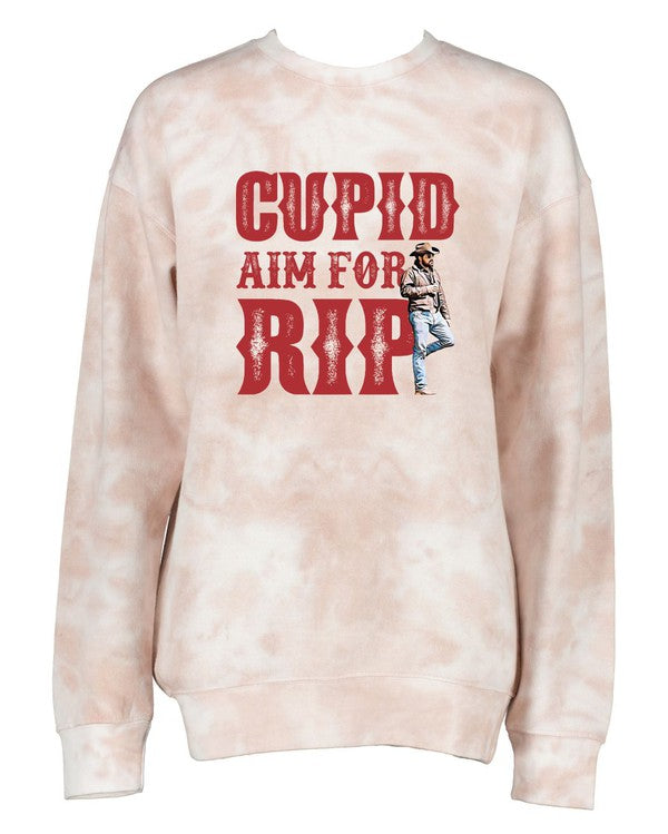 Cupid Aim for RIP Tie Dye Sweatshirt