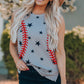 Star Print Slit Tank