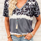 Leopard V-Neck Tee Shirt
