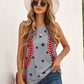 Star Print Slit Tank