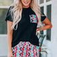 Aztec Pocketed Tee and Shorts Set