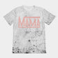 Coral Checkered Mama Distressed Tee