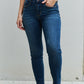 Judy Blue Aila Regular Full Size Mid Rise Cropped Relax Fit Jeans