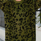 Leopard Round Neck Tunic Sweater