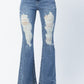 Judy Blue "High-Rise Rebel" High Waist Heavy Destroy Flare Jeans