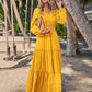 Smocked Waist V-Neck Maxi Dress