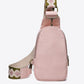 Random Pattern Adjustable Strap PU Leather Sling Bag