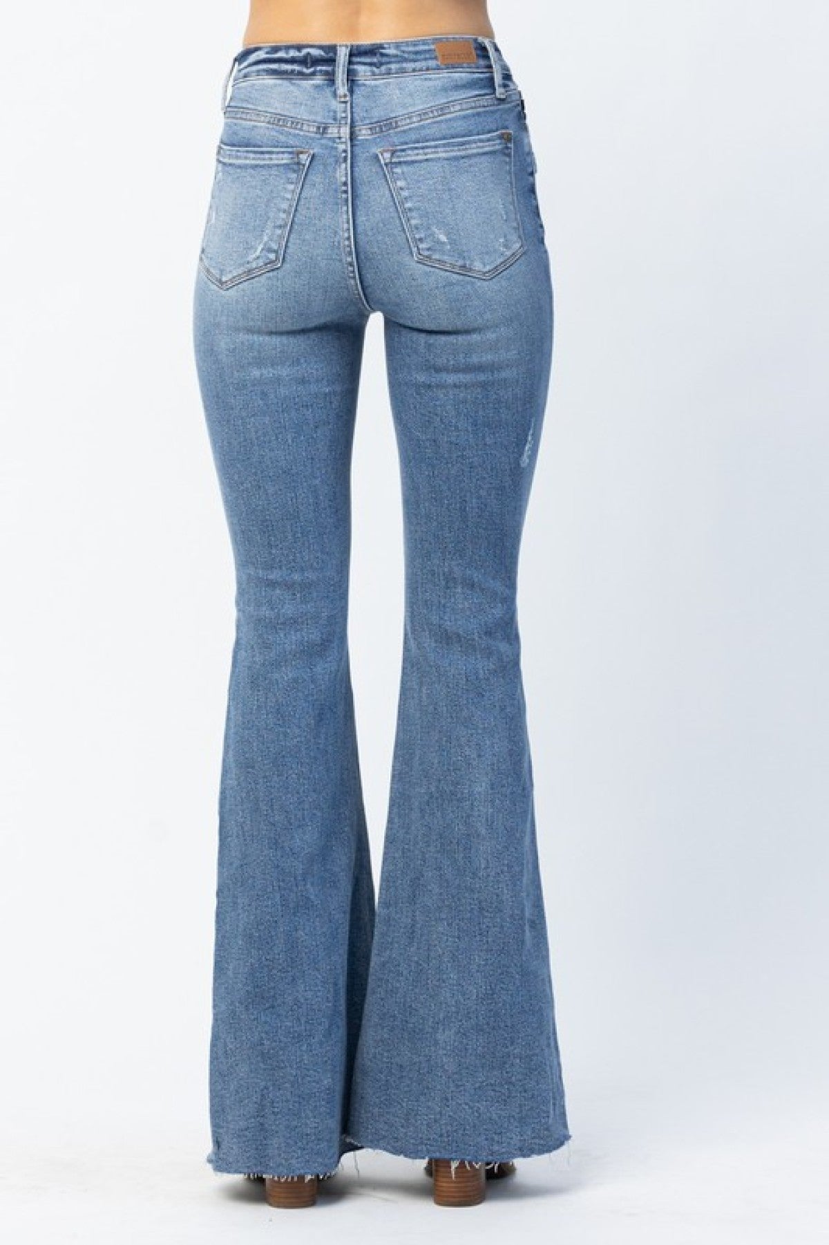 Judy Blue "High-Rise Rebel" High Waist Heavy Destroy Flare Jeans