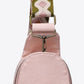 Random Pattern Adjustable Strap PU Leather Sling Bag