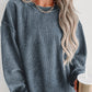 Round Neck Dropped Shoulder Sweatshirt