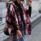 Plaid Hooded Coat with Pockets