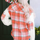 Plaid Button Down Jacket with Pockets